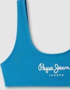 Pepe Jeans London Бански от две части с лого Кралско Синьо
