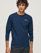 Pepe Jeans London Блуза с памук с овално деколте Ултрамарин синьо