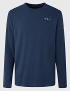 Pepe Jeans London Блуза с памук с овално деколте Ултрамарин синьо
