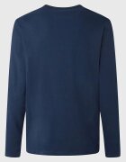 Pepe Jeans London Блуза с памук с овално деколте Ултрамарин синьо