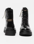 Pepe Jeans London Боти от еко кожа Черен