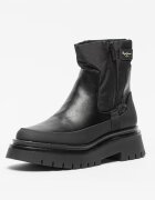 Pepe Jeans London Боти Queen Chelsea от еко кожа с текстил Черен
