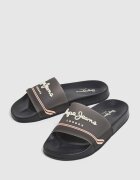 Pepe Jeans London Чехли с лого Черен