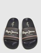 Pepe Jeans London Чехли с лого Черен