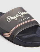 Pepe Jeans London Чехли с лого Черен