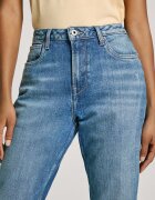 Pepe Jeans London Дънки с висока талия Светлосин