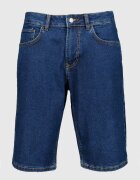 Pepe Jeans London Дънкови бермуди с миди талия Син