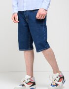 Pepe Jeans London Дънкови бермуди с миди талия Син