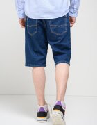 Pepe Jeans London Дънкови бермуди с миди талия Син