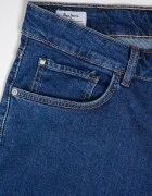 Pepe Jeans London Дънкови бермуди с миди талия Син