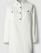 Pepe Jeans London Къса рокля Gigi с цепка с копчета Бял