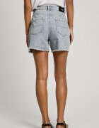 Pepe Jeans London Къси дънки с незавършен подгъв Бял/Светлосин