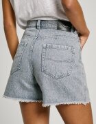 Pepe Jeans London Къси дънки с незавършен подгъв Бял/Светлосин