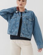 Pepe Jeans London Късо дънково яке Светлосин