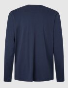 Pepe Jeans London Памучна блуза с лого Тъмносин