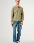 Pepe Jeans London Памучна блуза с яка Каки