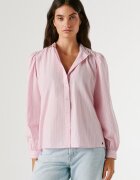 Pepe Jeans London Памучна риза Atyty с шал Розово