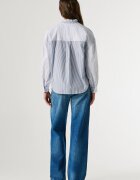 Pepe Jeans London Раирана риза Aper Бял/Син