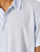 Pepe Jeans London Риза с лен с къси ръкави Бледо синьо