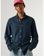 Pepe Jeans London Риза с лен с лого