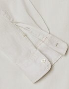 Pepe Jeans London Риза с лен с лого Бял