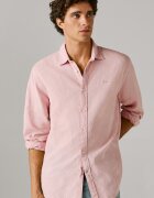 Pepe Jeans London Риза с лен с лого Пастелнорозов