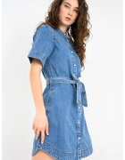 Pepe Jeans London Рокля-риза от деним Victoria с връзка на талията