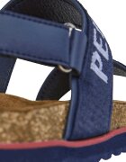 Pepe Jeans London Сандали от еко кожа и текстил с лого Тъмносин