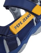 Pepe Jeans London Сандали с еко кожа Жълт/Кралско Синьо