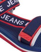 Pepe Jeans London Сандали с лого и велкро Червен/Тъмносин