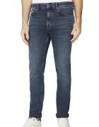Pepe Jeans London Скосени дънки с миди талия Тъмносин