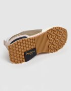 Pepe Jeans London Скосени спортни обувки от велур и текстил Златист/Черен/Розова сьомга
