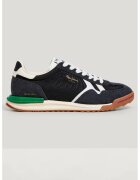 Pepe Jeans London Спортни обувки от велур и текстил - Бял/Зелен/Антрацитно сиво