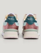 Pepe Jeans London Спортни обувки от велур и текстил с лого Тъмнозелен/Ледено синьо/Зелени аспержи/Светло бежово