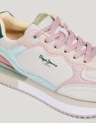 Pepe Jeans London Спортни обувки от велур и текстил с лого Тъмнозелен/Ледено синьо/Зелени аспержи/Светло бежово