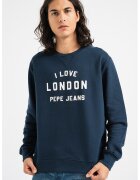 Pepe Jeans London Суитшърт с овално деколте и шарки