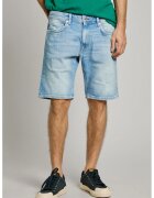Pepe Jeans London Свободни дънкови бермуди с протрити зони