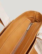 Pepe Jeans London Текстилна чанта за рамо с лого от еко кожа Бежов