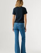 Pepe Jeans London Тениска с памук с лого Ултрамарин синьо