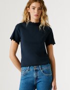 Pepe Jeans London Тениска с памук с лого Ултрамарин синьо