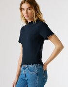 Pepe Jeans London Тениска с памук с лого Ултрамарин синьо