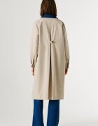 Pepe Jeans London Тренч Fionna с дънкови детайли Светло бежово