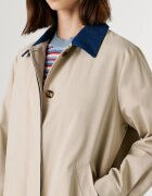 Pepe Jeans London Тренч Fionna с дънкови детайли Светло бежово