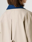 Pepe Jeans London Тренч Fionna с дънкови детайли Светло бежово