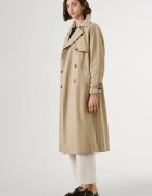 Pepe Jeans London Тренч с копчета и колан Бежов
