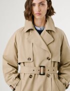 Pepe Jeans London Тренч с копчета и колан Бежов