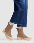 Pepe Jeans London Велурени боти Chelsea Кафяв