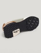 Pepe Jeans London Велурени маратонки с текстил Бял/Карамел/Зелени аспержи