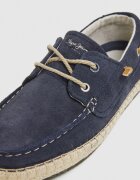 Pepe Jeans London Велурени мокасини Тъмносин/Крем