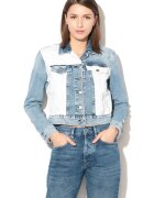 Pepe Jeans London Яке Tess от деним - Мръснобял/Избледняло